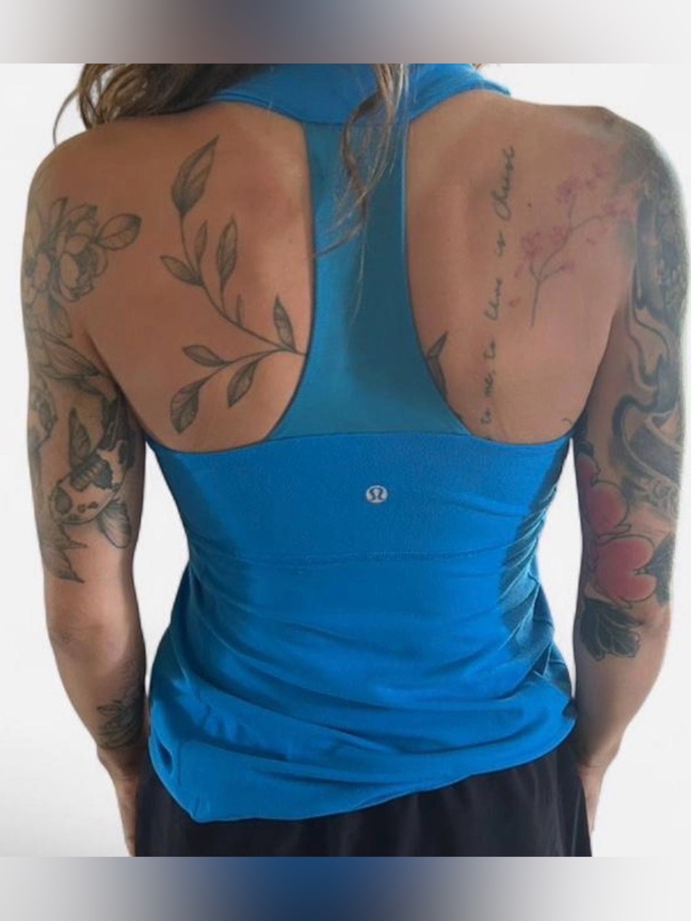 lululemon athletica Bright Blue Racerback Tank, size 8